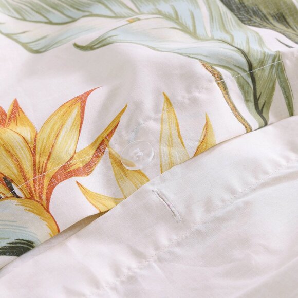 Tommy Bahama Birds Of Paradise Ivory Cotton King 3-Piece Duvet Cover Set - Picture 2 of 10